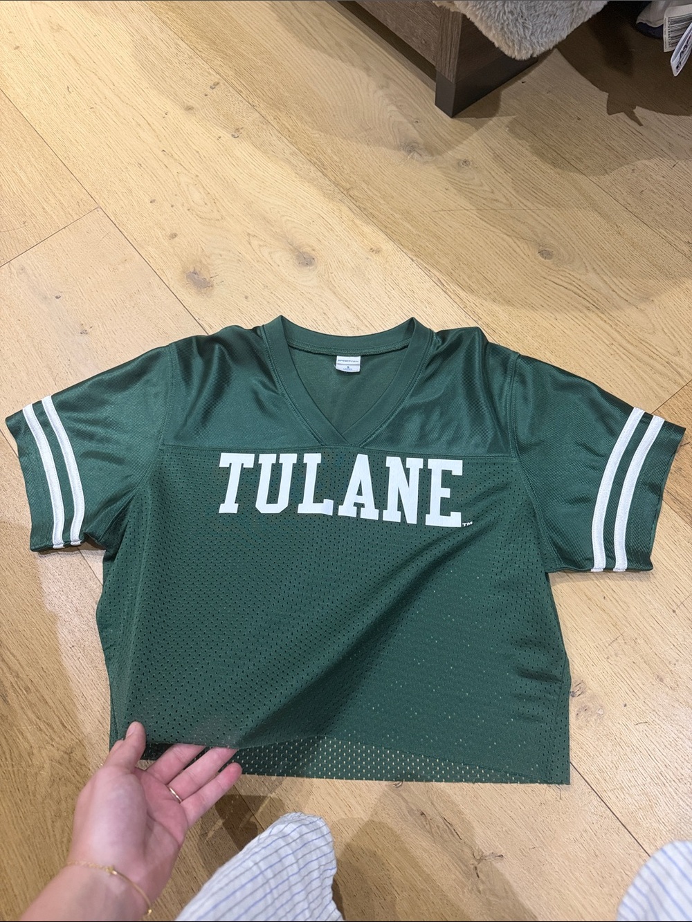 LIKE NEW high quality, Tulane mesh cropped jersey size Women’s Small
